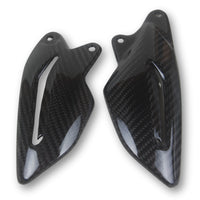
              100% Carbon Heel Plates Triumph 675 Street Triple 13-16 Twill Gloss b
            