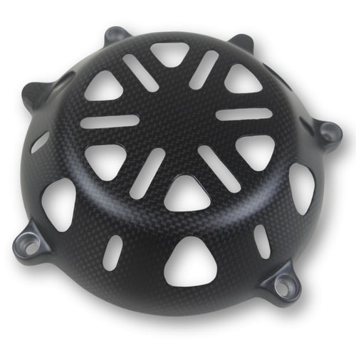 Carbon Ducati Dry Clutch Cover Plain Gloss With Holes